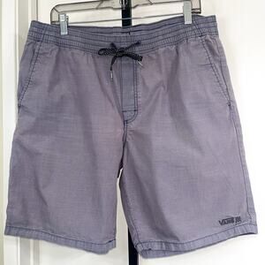 Vans Mens Elastic Waist Drawstring Shorts - Gray, Size XL